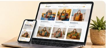 Storefront on laptop and phone