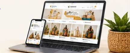 Storefront on laptop and phone